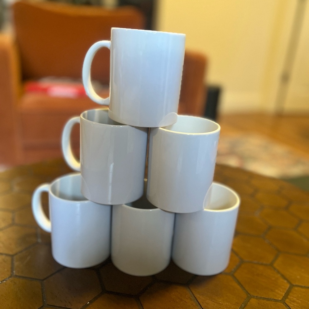 Classic White Ceramic Mug Set